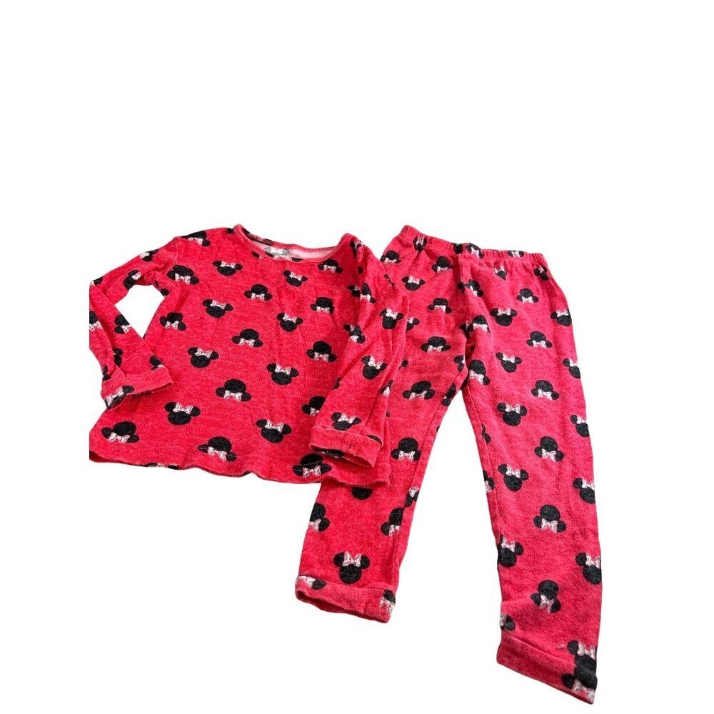 Disney Jr Minnie Pajamas Red Size 4T